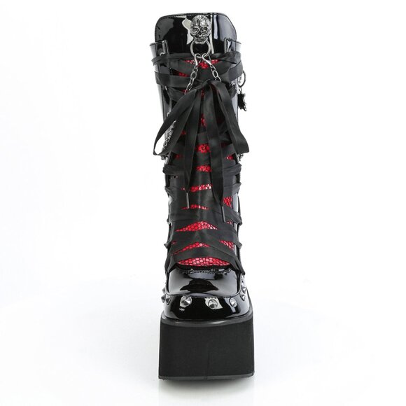 Platform Goth Corset Lace Up Boots - Picture 2 of 5